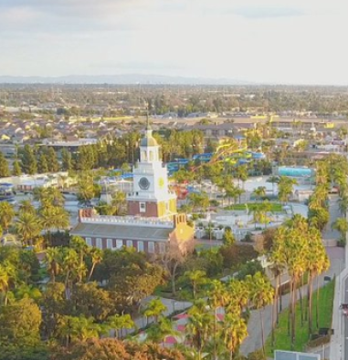 Aerial View of Buena Park CA John Dade City Council