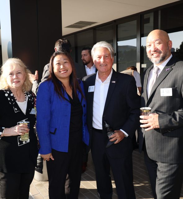 John Dade with Cynthia Thacker, Janet Nguyen & Kames Mai at The Lincoln Club New Office Grand Opening